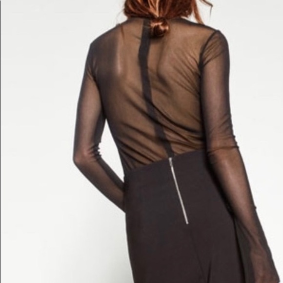 Zara tulle high neck top - Picture 5 of 5